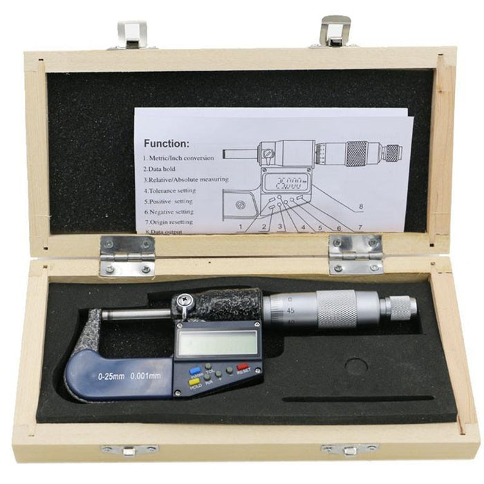 Electronic Digital Micrometer - 25-50mm 0.001mm Resolution