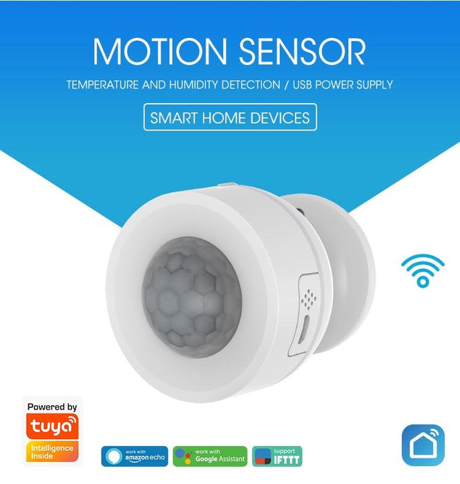 Pd07W Wifi Pir Motion Sensor With Temperature & Humidity Sense