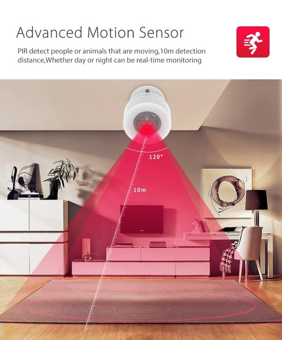 Pd07W Wifi Pir Motion Sensor With Temperature & Humidity Sense