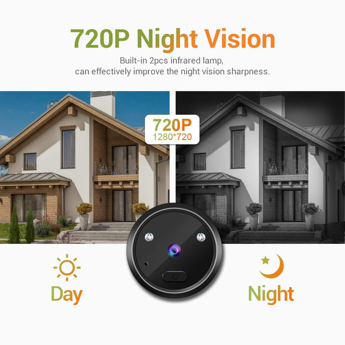 2.4 Inch Screen Digital Door Viewer Support Night Vision Tf Card Take Photos And Video