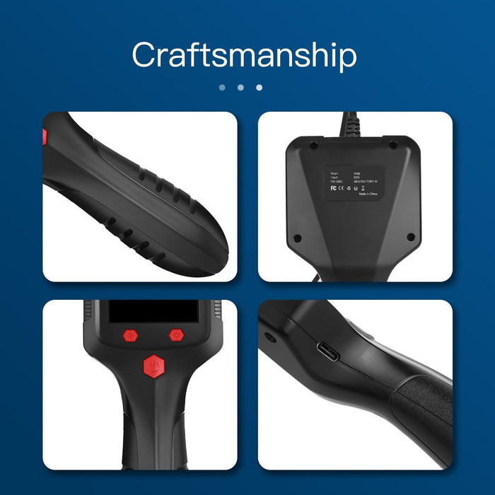 8Mm 2.4 Inch Hd Side Camera Handheld Industrial Endoscope With Lcd Screen Length 5M