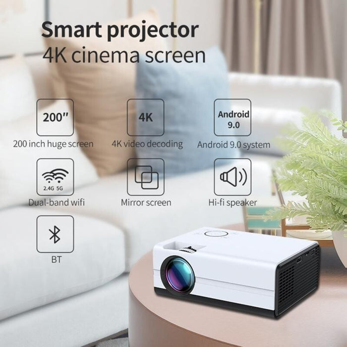 T01 800X480 2200 Lumens Mini Lcd Digital Projector Basic Version White Black