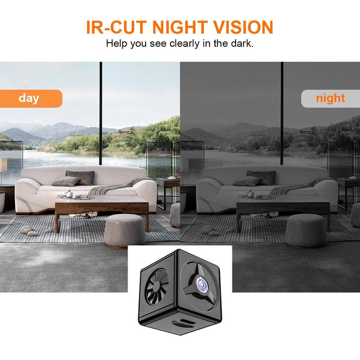 1080P Outdoor Sports Hd Infrared Night Vision Home Camera Black