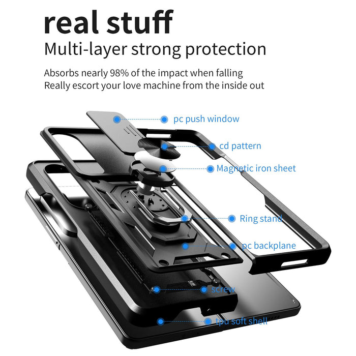 Tpu Pc Phone Case With Sliding Camera Cover For Samsung