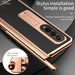 Litchi Leather Hinged Phone Case Pen For Samsung Galaxy z