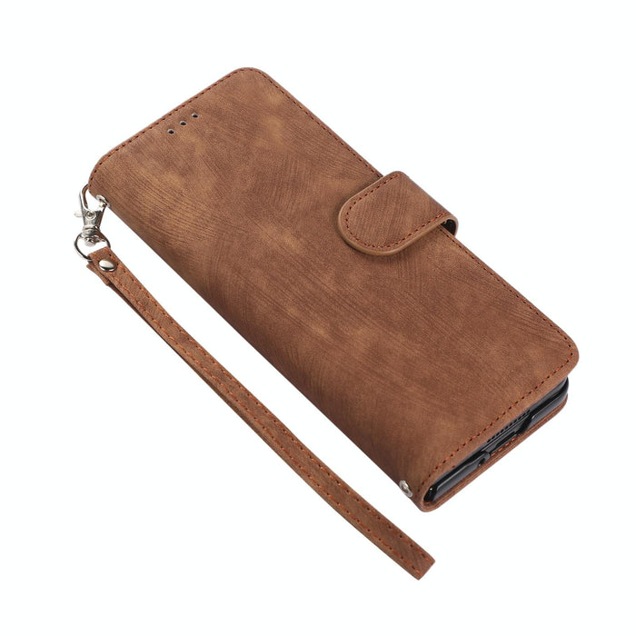 Leather Phone Case With Pen Slot Horizontal Flip