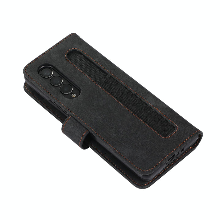 Leather Phone Case With Pen Slot Horizontal Flip