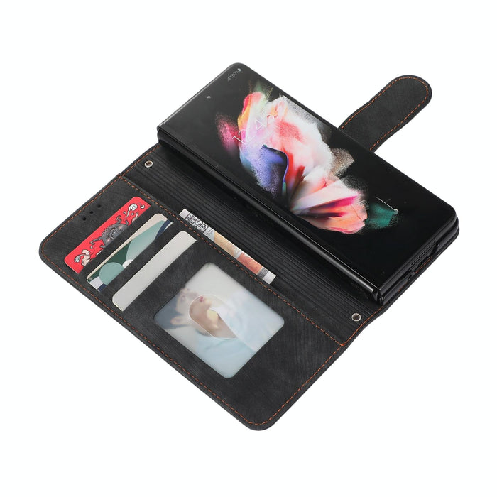 Leather Phone Case With Pen Slot Horizontal Flip