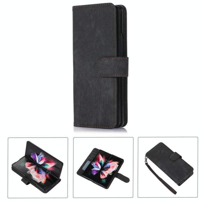 Leather Phone Case With Pen Slot Horizontal Flip