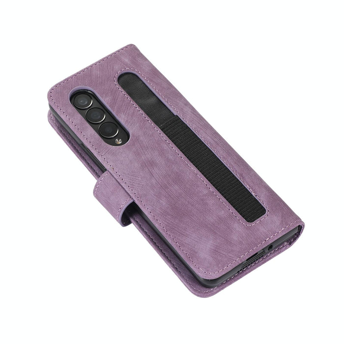 Leather Phone Case With Pen Slot Horizontal Flip