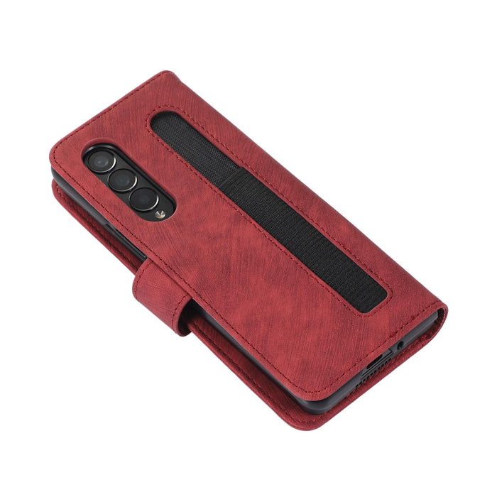 Leather Phone Case With Pen Slot Horizontal Flip