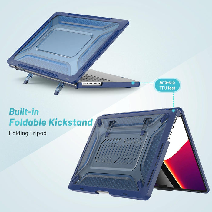 For Macbook Pro 14.2 Inch A2442 2021 Pc + Tpu Honeycomb Laptop Protective Case