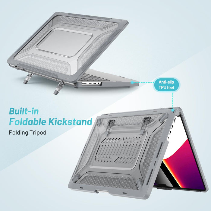 For Macbook Pro 14.2 Inch A2442 2021 Pc + Tpu Honeycomb Laptop Protective Case