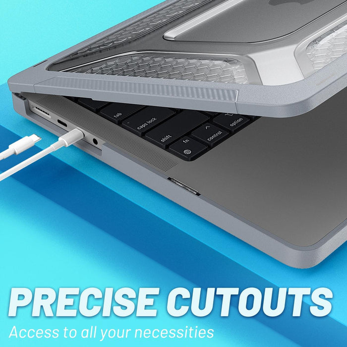 For Macbook Pro 14.2 Inch A2442 2021 Pc + Tpu Honeycomb Laptop Protective Case