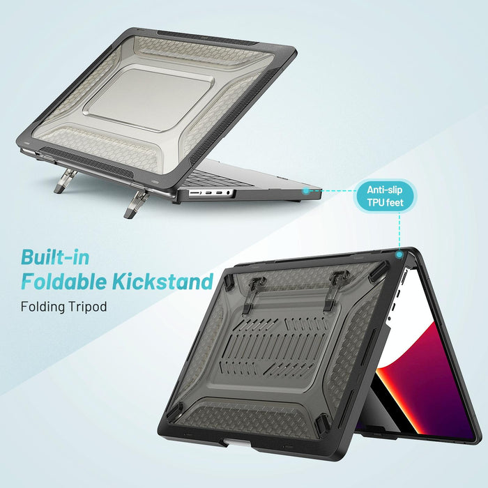 For Macbook Pro 14.2 Inch A2442 2021 Pc + Tpu Honeycomb Laptop Protective Case