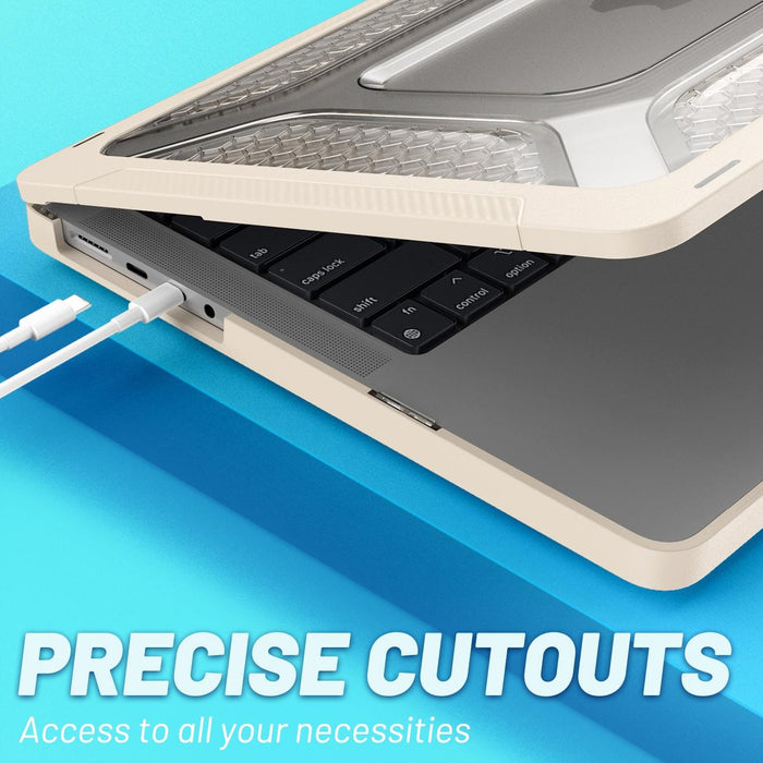 For Macbook Pro 14.2 Inch A2442 2021 Pc + Tpu Honeycomb Laptop Protective Case