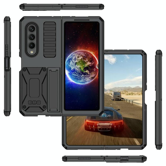 Shock Proof Metal Phone Case With Holder For Samsung Galaxy