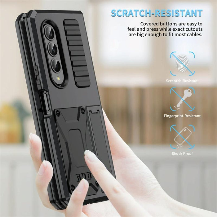 Shock Proof Metal Phone Case With Holder For Samsung Galaxy