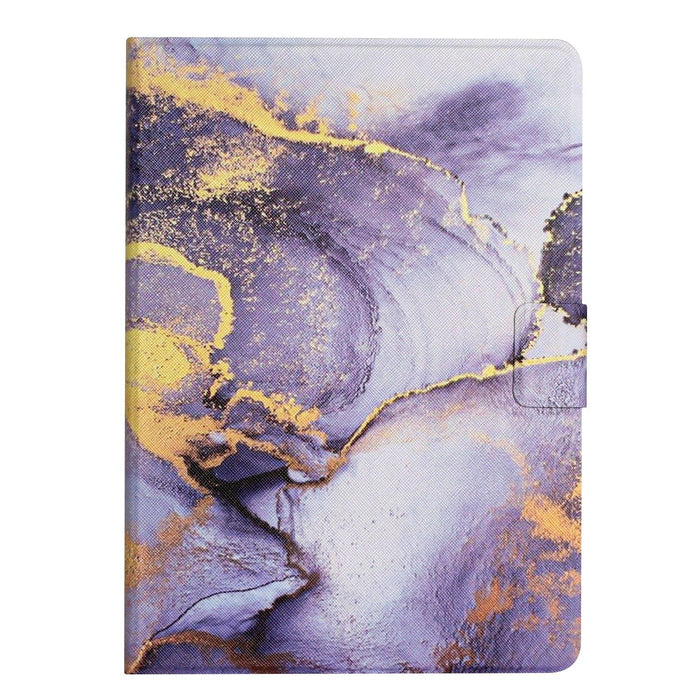 For Huawei Mediapad M5 Lite Marble Pattern Smart Leather Tablet Case