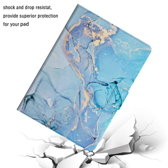 For Huawei Mediapad M5 Lite Marble Pattern Smart Leather Tablet Case
