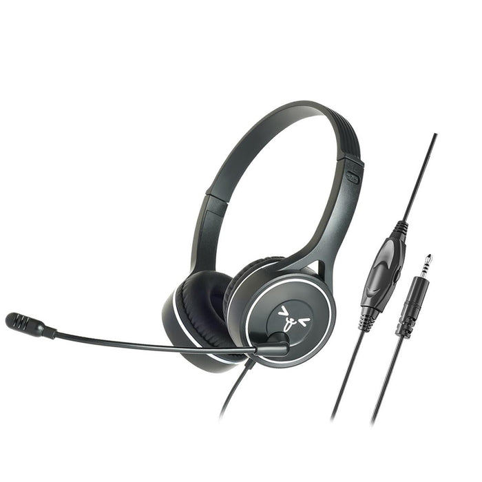 Long Wired Gaming Headset Noise Cancelling 3.5Mm Interface Black