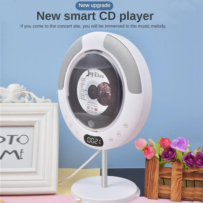 Wall Mounted Bluetooth Compact Disc Album Cd Player White