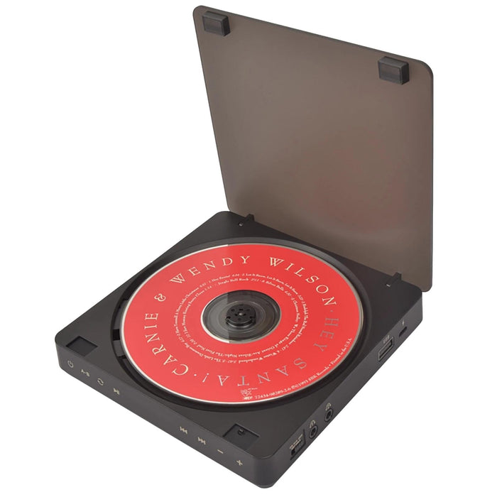 Portable Retro Disc Album Cd Player Black