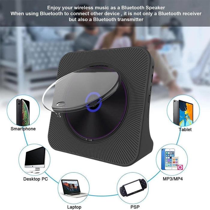 2A Retro Bluetooth Music Disc Album Cd Player Specification Rechargeable Version