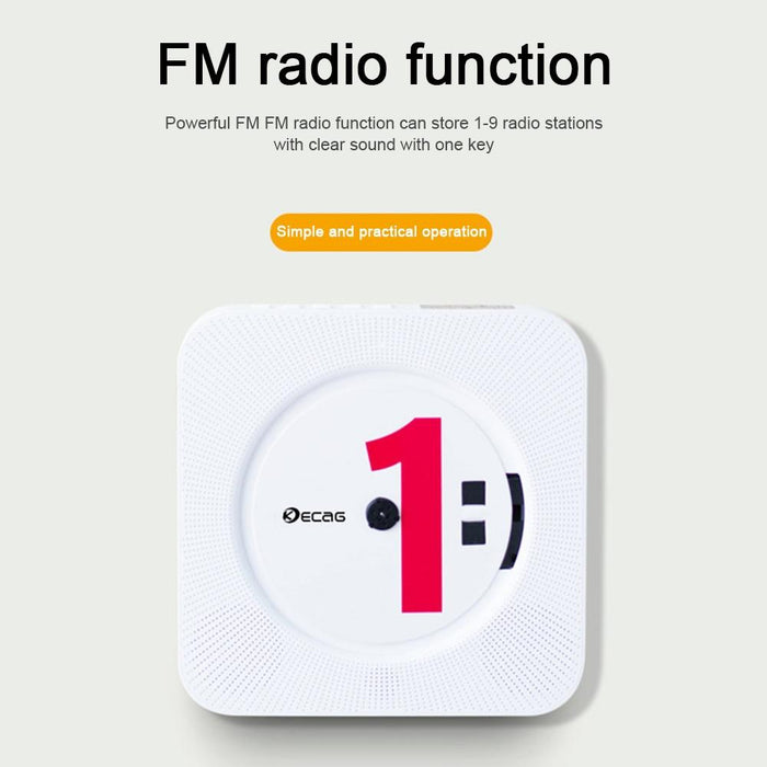 6W Wall Mounted Bluetooth Cd Player