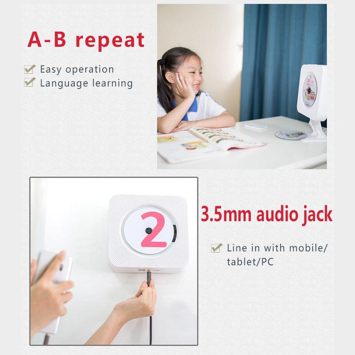 6W Wall Mounted Bluetooth Cd Player