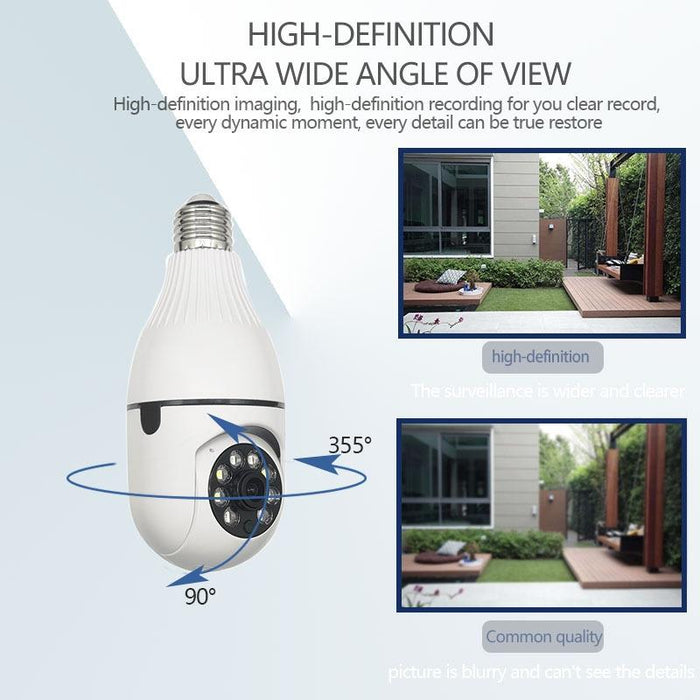 R2-30G 3Mp Hd Smart Wifi Bulb Camera Support Night Vision & Motion Detection