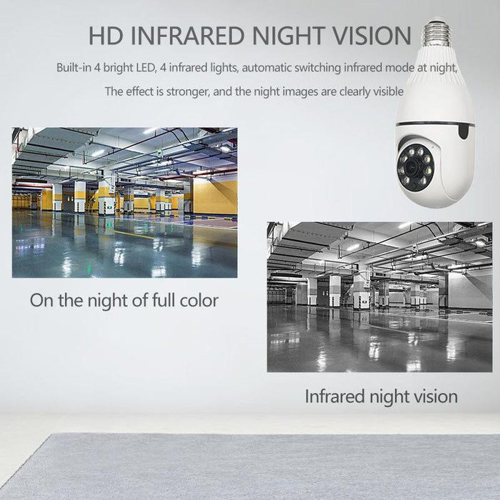 R2-30G 3Mp Hd Smart Wifi Bulb Camera Support Night Vision & Motion Detection