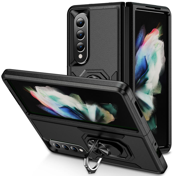 Shockproof Pc Tpu Case With Holder For Galaxy z Fold 4