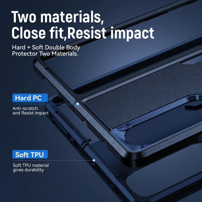 Shockproof Pc Tpu Case With Holder For Galaxy z Fold 4