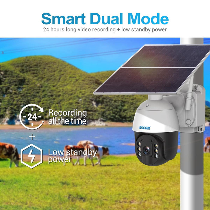 3Mp Hd Ip66 Waterproof Wifi Solar Panel Pt Ip Camera Without Battery