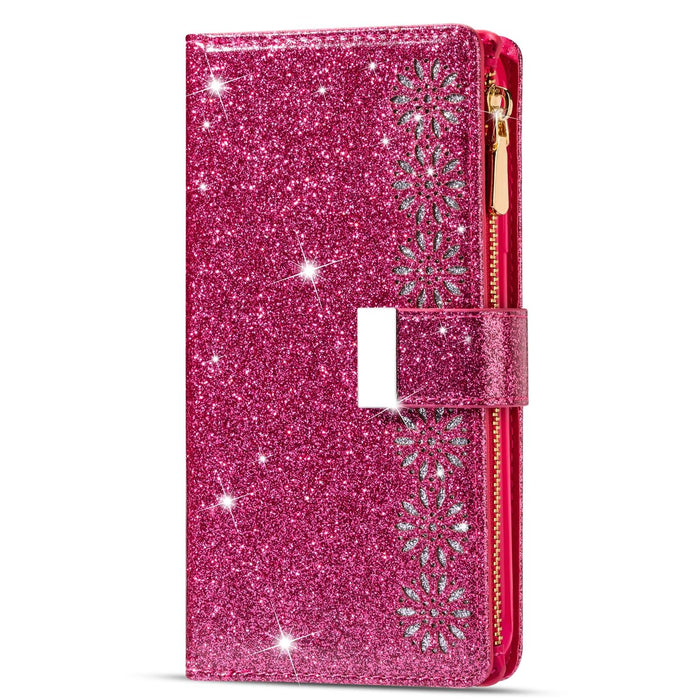 Glitter Zipper Leather Case For Samsung Galaxy z Fold 4