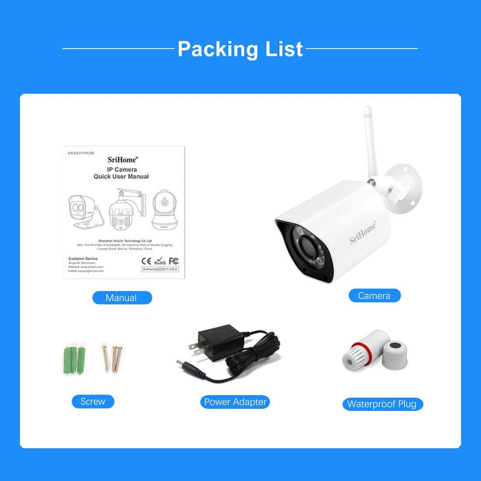 5.0Mp Mini Dual 2.4 / 5G Wifi Outdoor Ip66Waterproof Video Surveillance Colour Night Vision Security Cctv Cam White