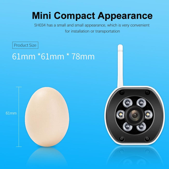 5.0Mp Mini Dual 2.4 / 5G Wifi Outdoor Ip66Waterproof Video Surveillance Colour Night Vision Security Cctv Cam White