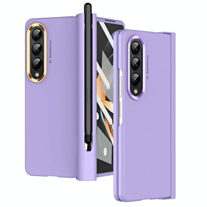 Two Tone Contact Lens Hinge Flip Case For Samsung Fold 4