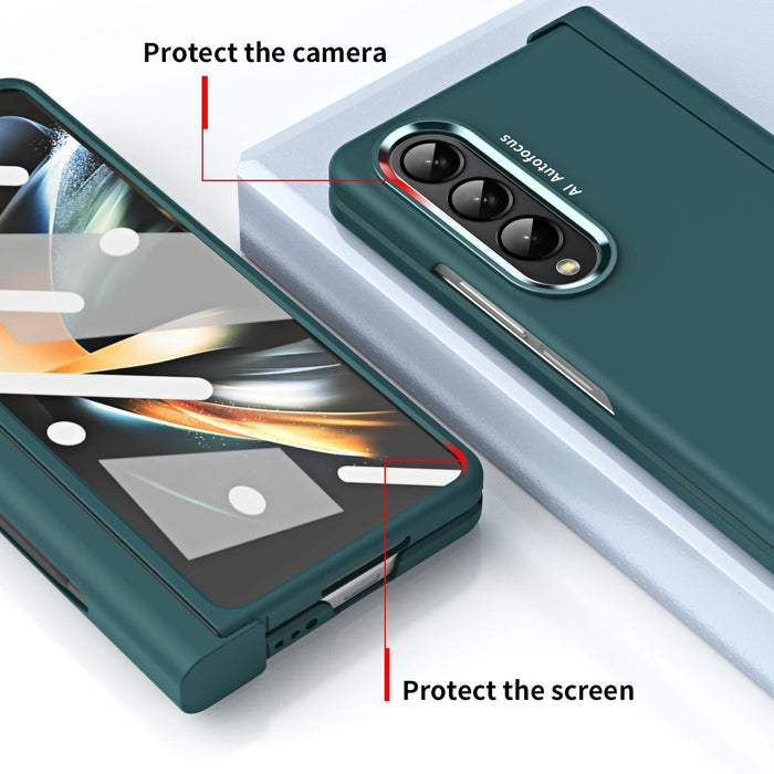 Two Tone Contact Lens Hinge Flip Case For Samsung Fold 4