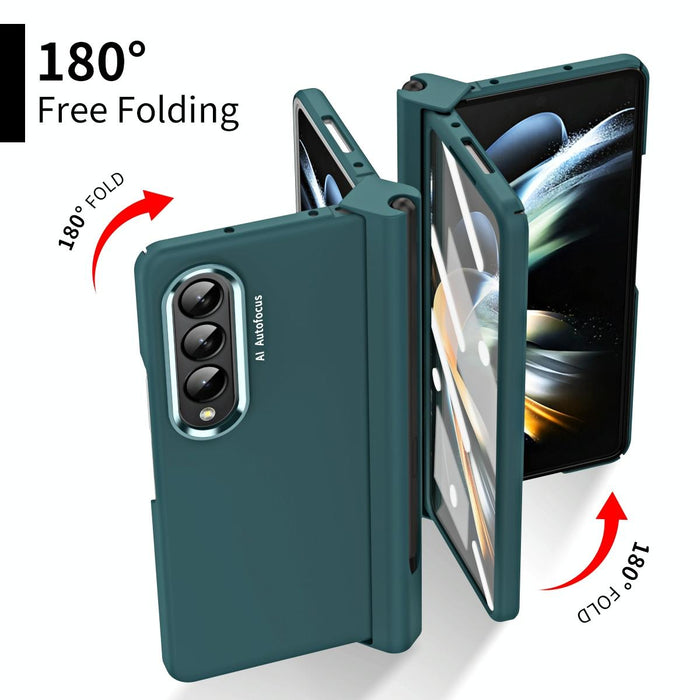 Two Tone Contact Lens Hinge Flip Case For Samsung Fold 4