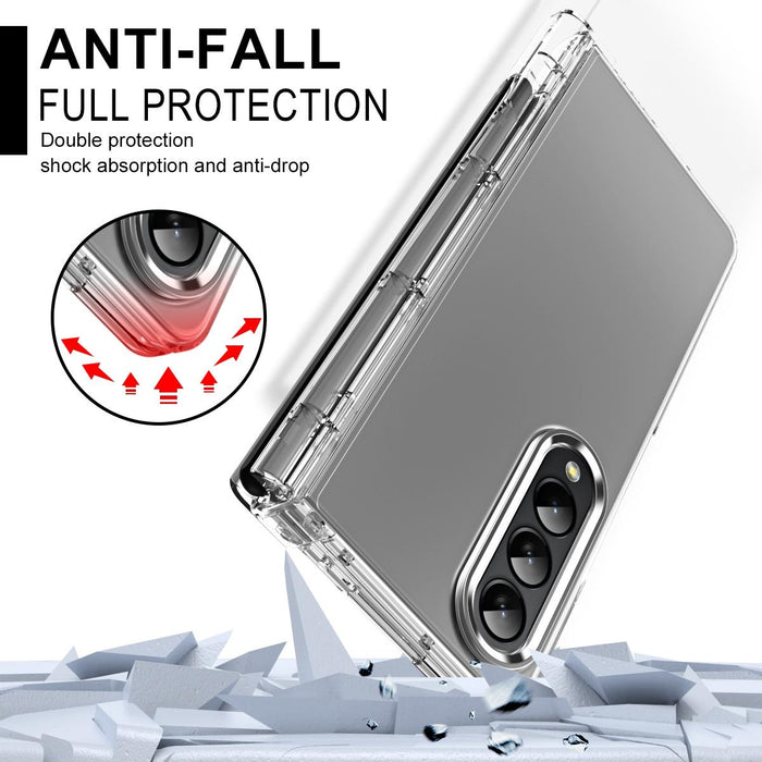 Two Tone Contact Lens Hinge Flip Case For Samsung Fold 4