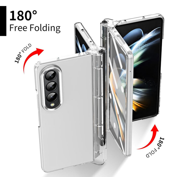 Two Tone Contact Lens Hinge Flip Case For Samsung Fold 4