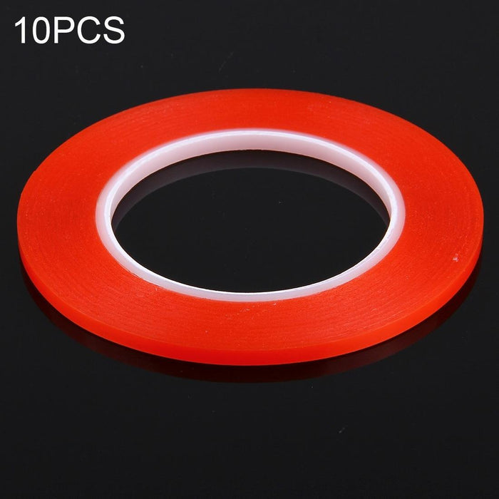 10 Pcs 2mm Double Sided Adhesive Sticker Tape 25m Length