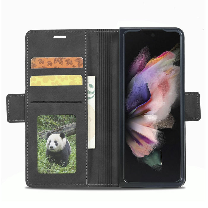 Dual Side Buckle Leather Phone Cover For Samsung Galaxy z