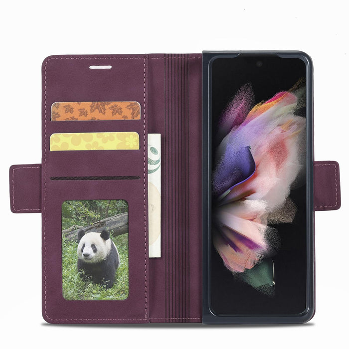 Dual Side Buckle Leather Phone Cover For Samsung Galaxy z