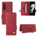 Leather Flip Phone Case With Magnetic Clasp For Samsung