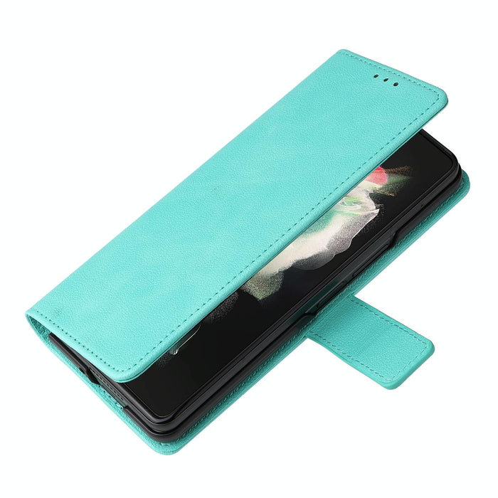 Lambskin Flip Leather Case With Pen Slot For Samsung Galaxy