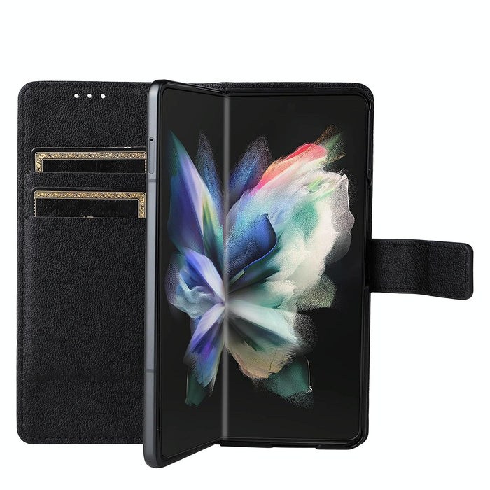 Lambskin Flip Leather Case With Pen Slot For Samsung Galaxy