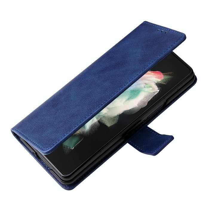 Lambskin Flip Leather Case With Pen Slot For Samsung Galaxy